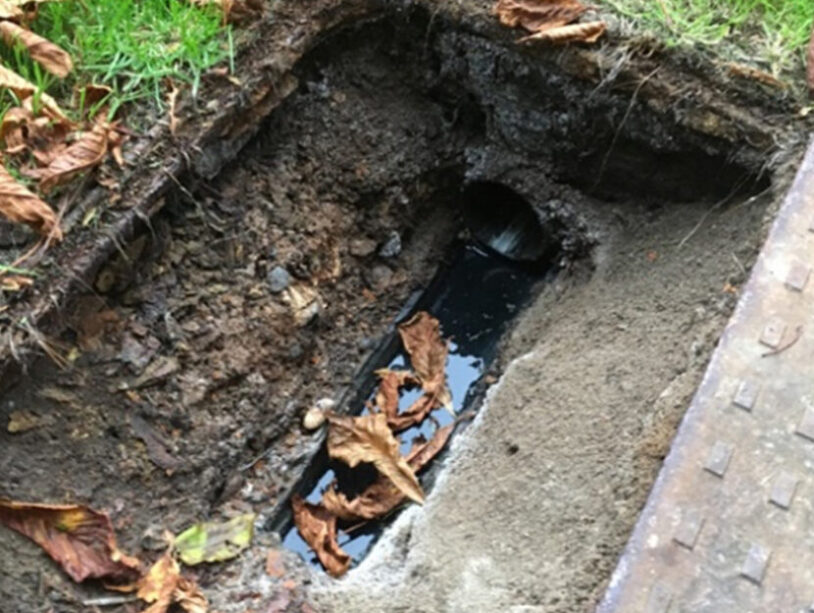 spetic tank claim - above ground waste