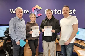 Catalyst’s first two apprentices - Emily-an-Joe