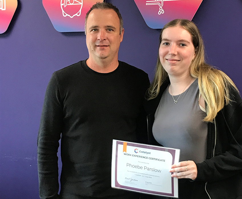 Brad and Phoebe Parslow - Work Expereince at Catalyst