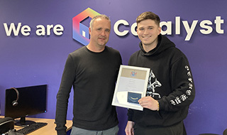Catalyst apprentice Benjamin achieves CII certification with distinction