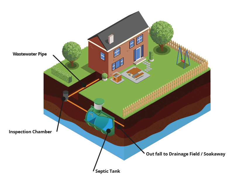 What is a septic tank? - illustration